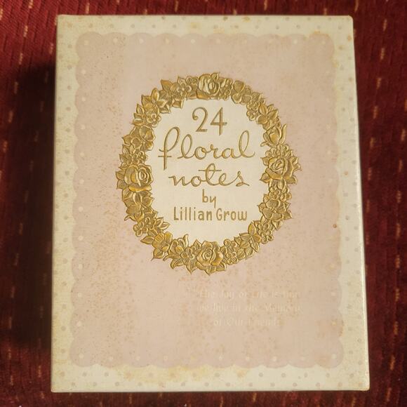1950s Floral Note Cards Scalloped Edge w/ Envelopes Lillian Grow almost full set - Picture 2 of 10